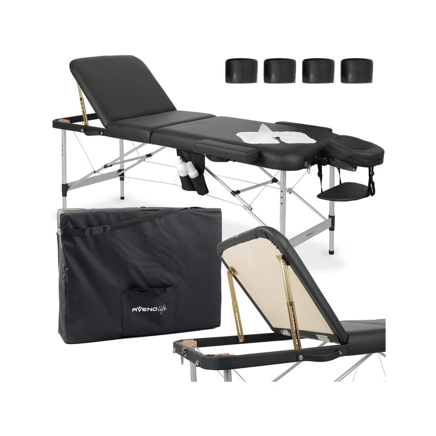 Bærbar massagebriks Adele 70cm - Sort