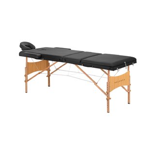 Sammenklappelig massagebriks Balance træ 3-delt sort
