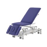 Elektrisk massagebriks med 5 sektioner - Rila PRO - Hvidt stel, blåt betræk