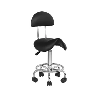 Behandlerstol med ryg sort 6001