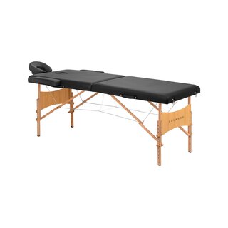 Sammenklappelig massagebriks Balance Lux træ 2-delt 190x70 sort