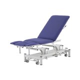 Elektrisk massagebriks med 5 sektioner - Rila PRO - Hvidt stel, blåt betræk