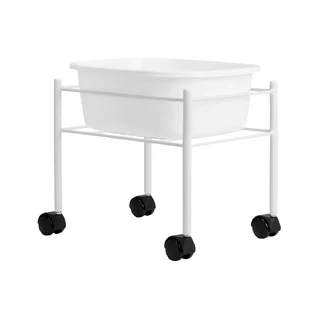 Hvid fodskammel Simple