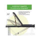 Bærbar massagebriks Adele 70cm - Sort