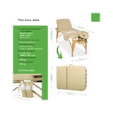 Bærbar massagebriks Bianca - Beige