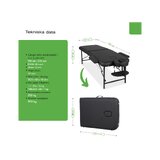 Bærbar massagebriks Rico 60 cm - Sort