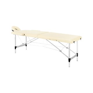 Sammenklappelig massagebriks Balance aluminium 2-delt creme