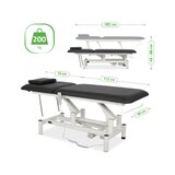 Optima elektrisk behandlingsbriks - Sort