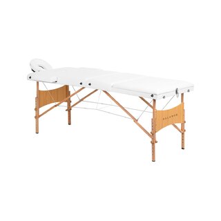 Sammenklappelig massagebriks Balance Lux træ 3-delt 190x70 hvid