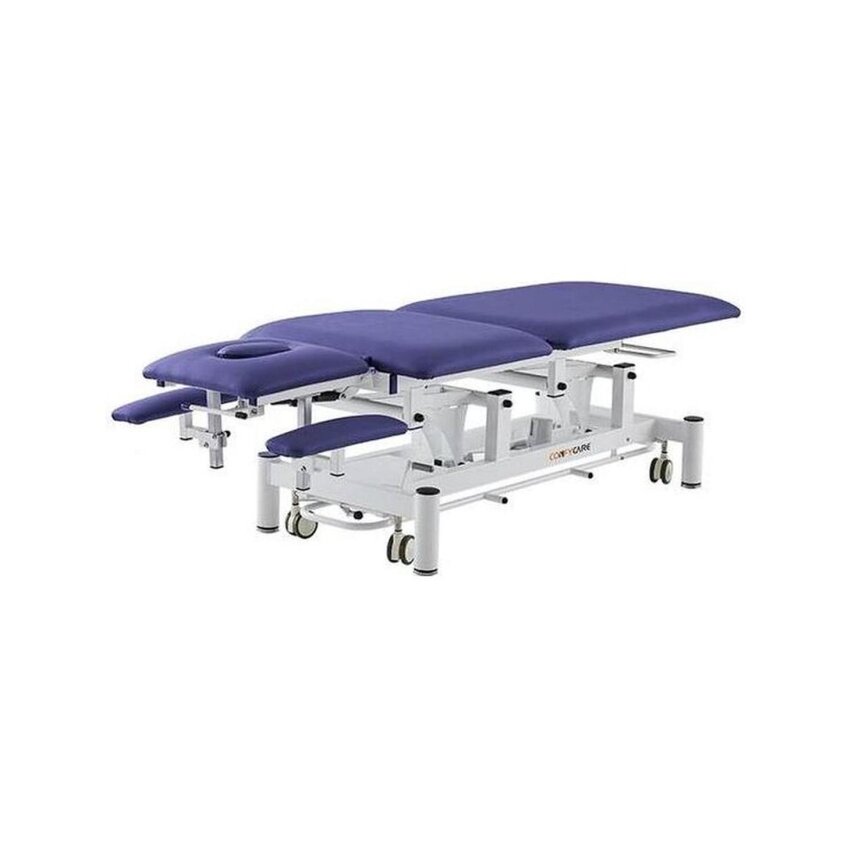 Elektrisk massagebriks med 5 sektioner - Rila PRO - Hvidt stel, blåt betræk