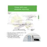 Kosmetisk behandlingsstol, elektrisk Elara PRO 6P - hvid