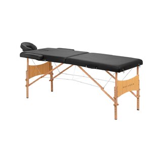 Sammenklappelig massagebriks Balance træ 2-delt sort