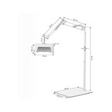 UV LED Glow 112 lampe med metalbase 48W til pedicure på stativ