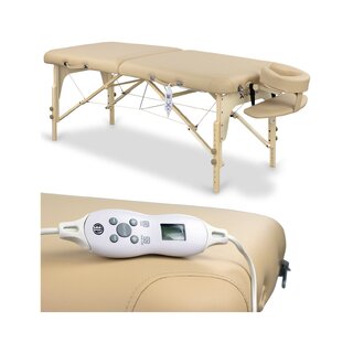 Transportabel massagebriks indbygget varme - Beige