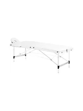 BALANCE foldbar massagebrik i aluminium, tre sektioner - hvid