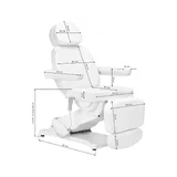 Elektrisk behandlingsstol SILLON CLASSIC – 3 motorer med varme, hvid (2. udgave)