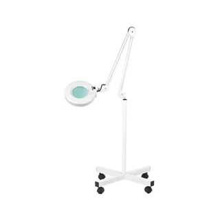 Gulvlampe med forstørrelsesglas på hjul S4 + stativ