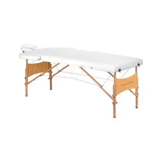 Sammenklappelig massagebriks Balance Lux træ 2-delt 190x70 hvid