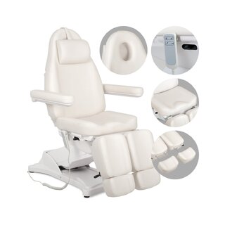 Kosmetisk behandlingsstol, elektrisk Elara PRO 6P - hvid