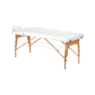 BALANCE sammenklappelig massagebrik i træ, 2 segmenter, hvid