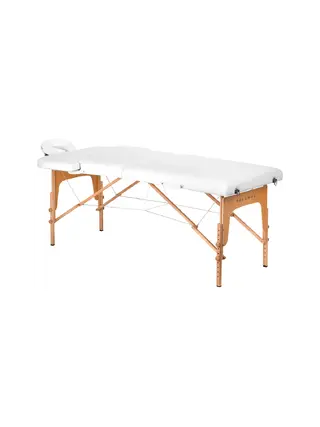 BALANCE sammenklappelig massagebrik i træ, 2 segmenter, hvid