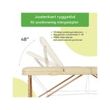 Bærbar massagebriks Bianca - Beige