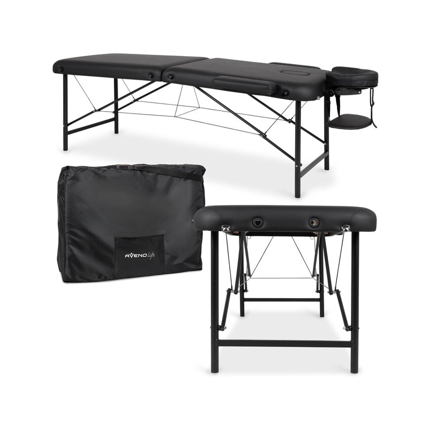 Bærbar massagebriks Rico 60 cm - Sort