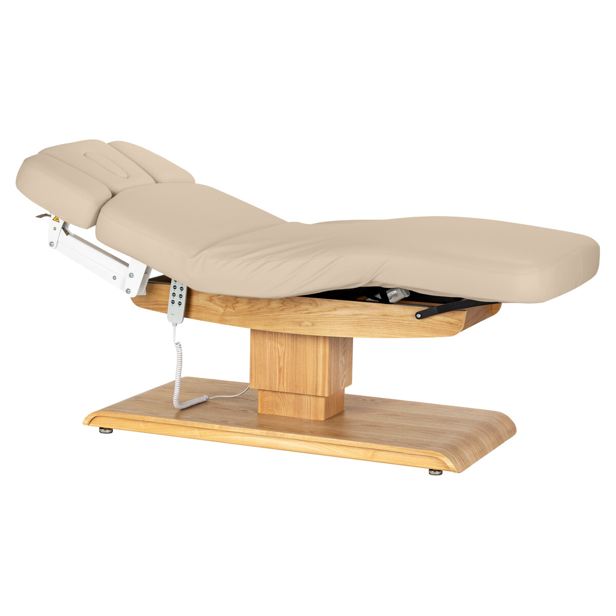 Elektrisk spabriks Sillon Relax, beige med lys træbase