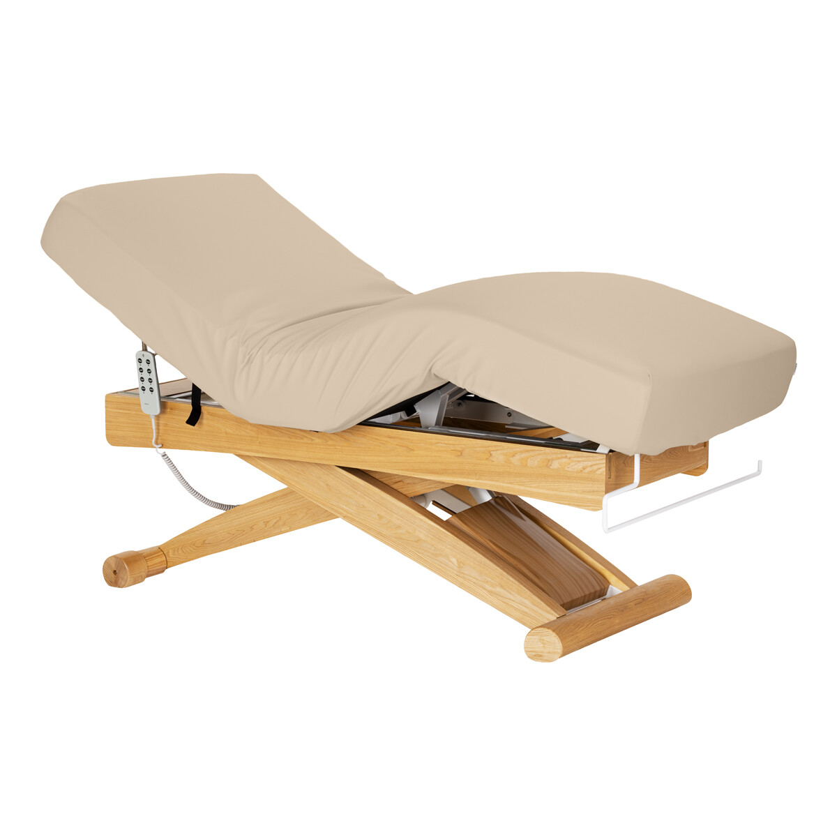 Activeshop Lezanka SPA Sillon Siesta bezowa z jasnobrazowa podstawa