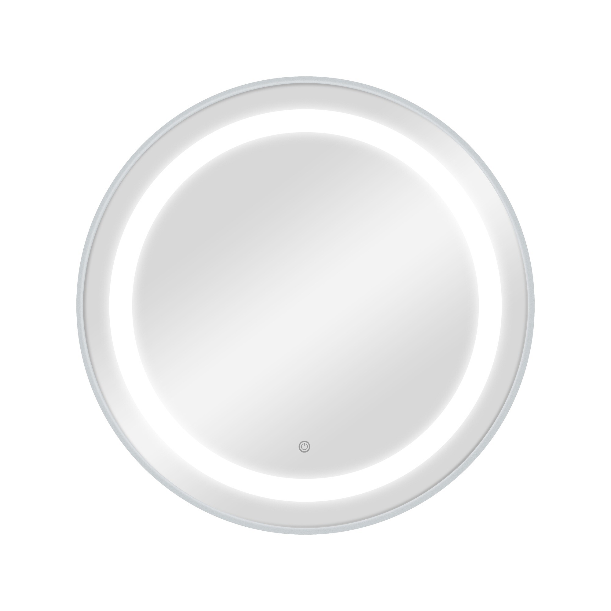 Rundt frisørspejl med LED, Bree, Sølv