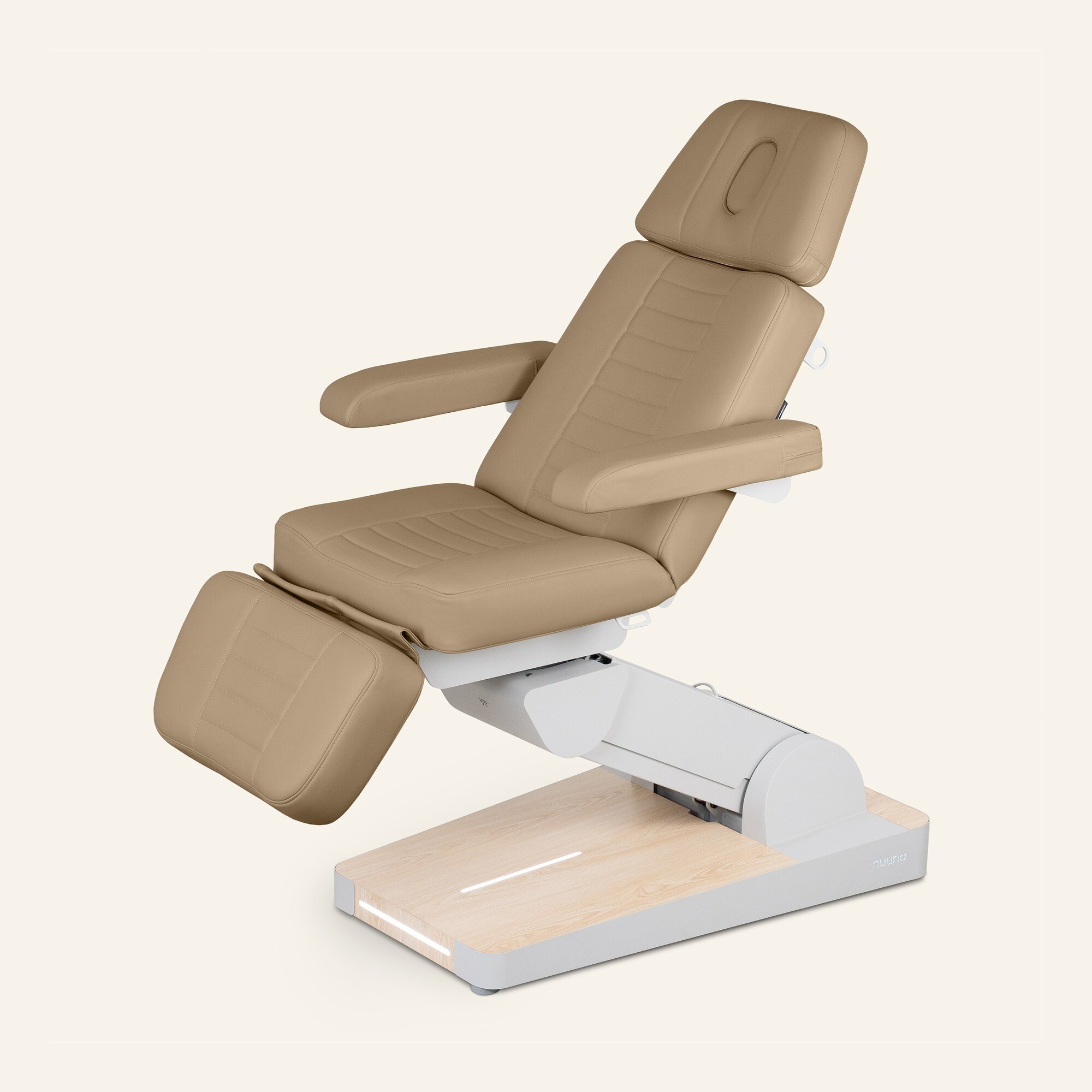 Behandlingsstol elektrisk 4 motorer med varme, Nuuna B4 GR, Beige