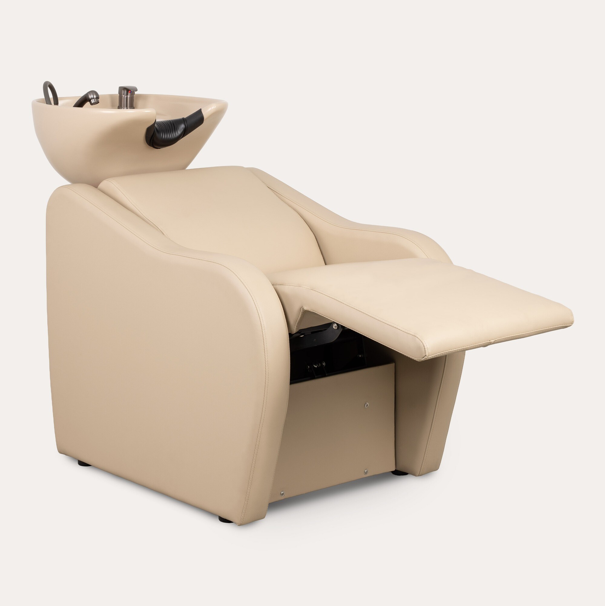 Vaskestol med LIFT-system og fodstøtte, Velaris Lift, Beige, uden vaskekumme