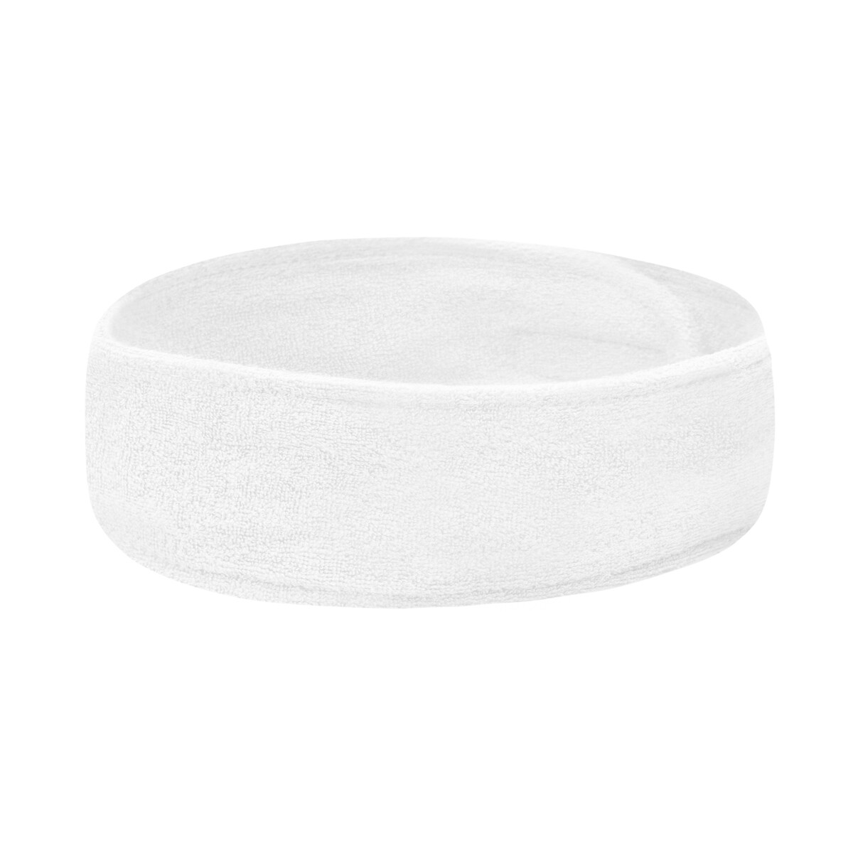Active Terry Cloth Headband with Velcro - White