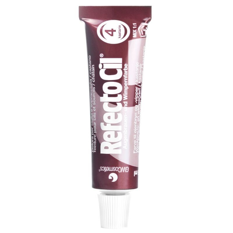 RefectoCil 4 Chestnut gelhenna til bryn og vipper, kastanjebrun 15 ml