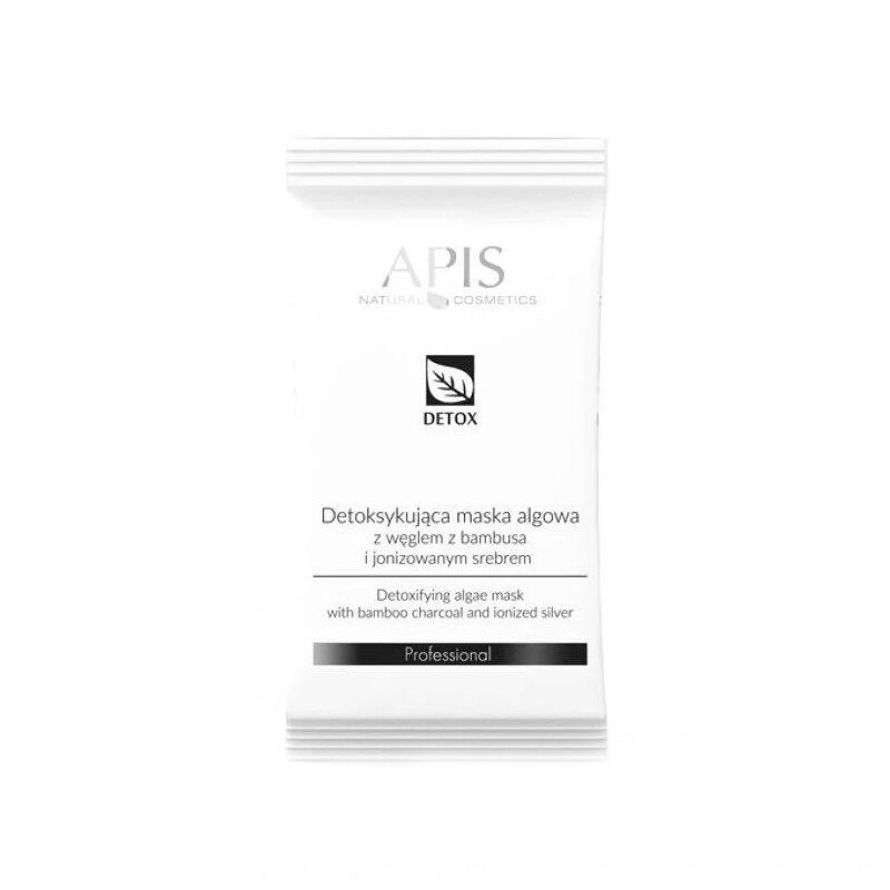 Apis Detoxifying Algae Mask algemaske med bambuskul og ioniseret sølv 20 g
