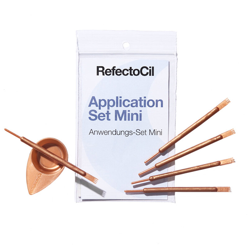 RefectoCil Application Set Mini Rose Gold applikationssæt til henna, 5 skåle + 5 pinde