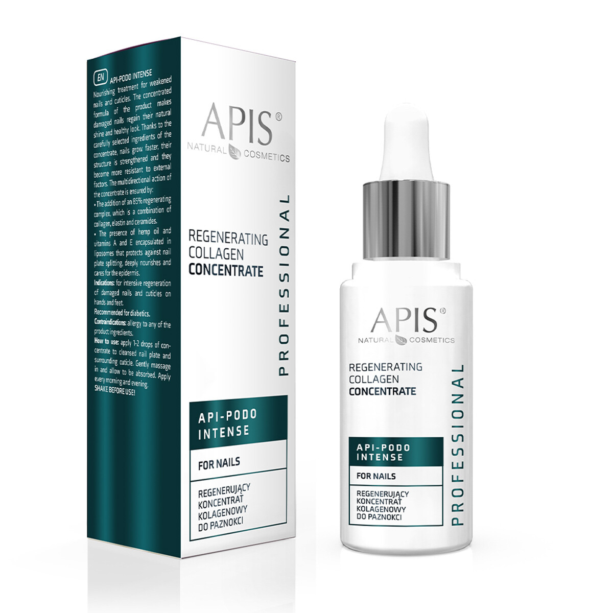 Apis Api-Podo Intense Nail Collagen Concentrate plejende neglekoncentrat med kollagen 30 ml