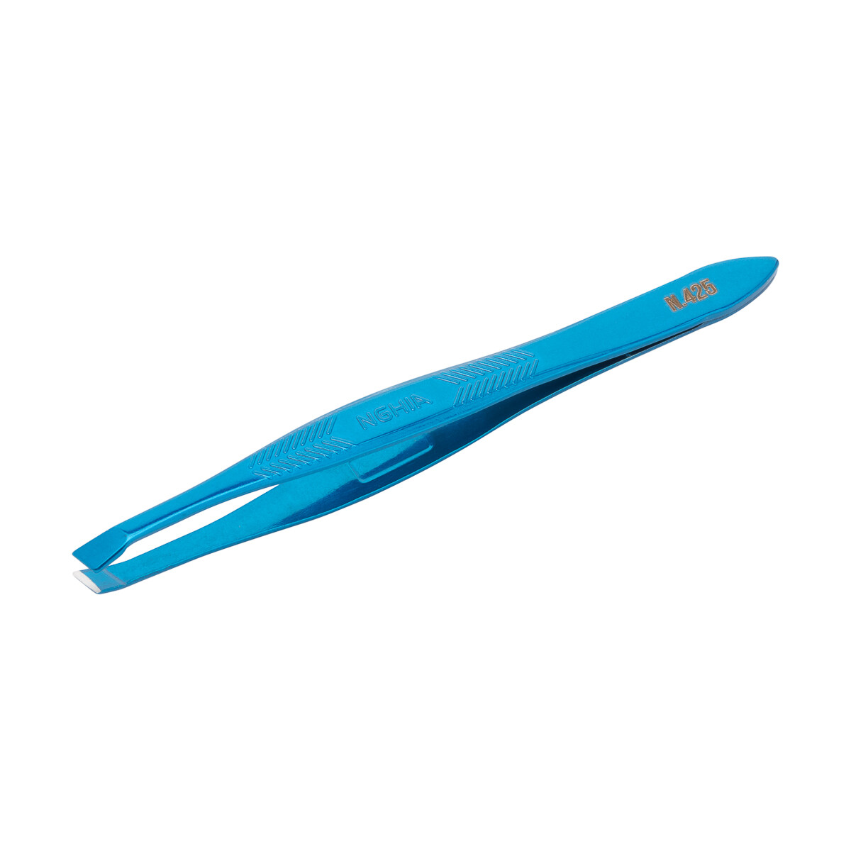 Nghia Export N-425 pincet med skrå spids, blå, 9 cm