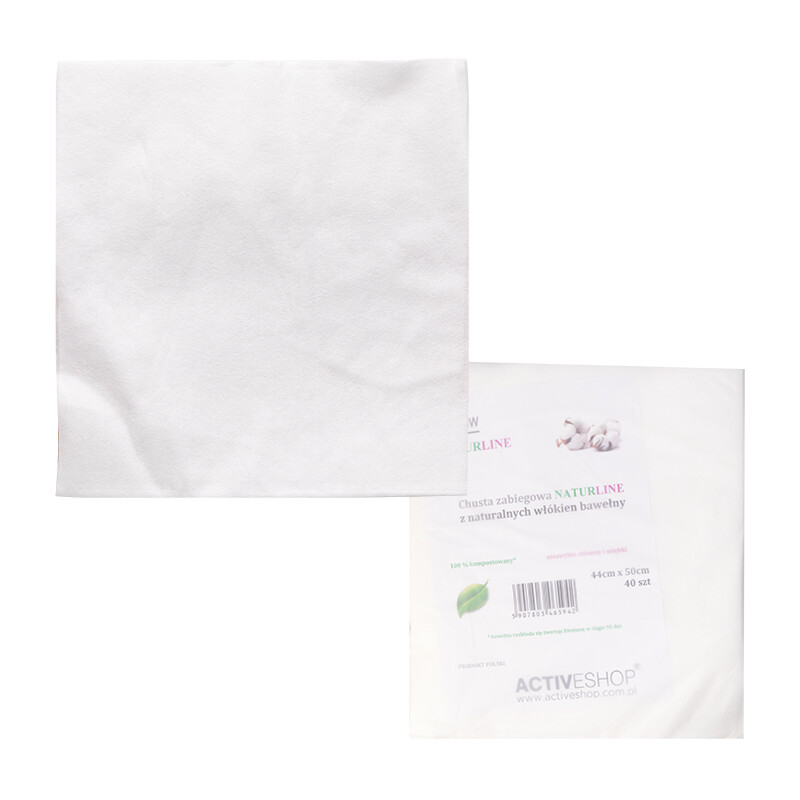 Naturline behandlingsklud i bomuld 44 x 50 cm komposterbar, 40 stk.