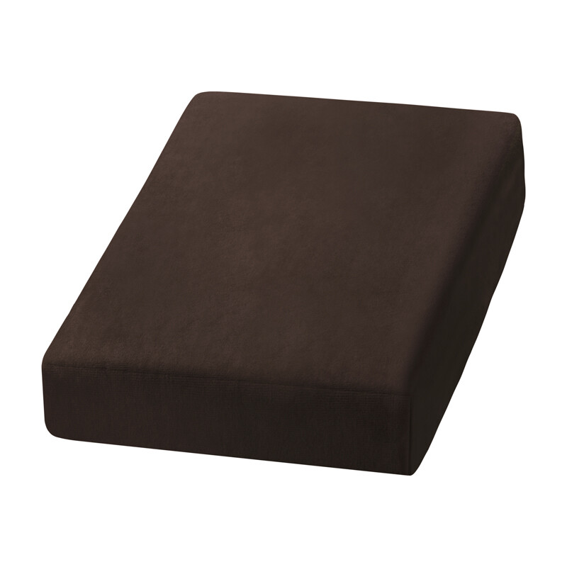 Velourlagen med elastik til behandlingsstol brun, 70 x 190 cm