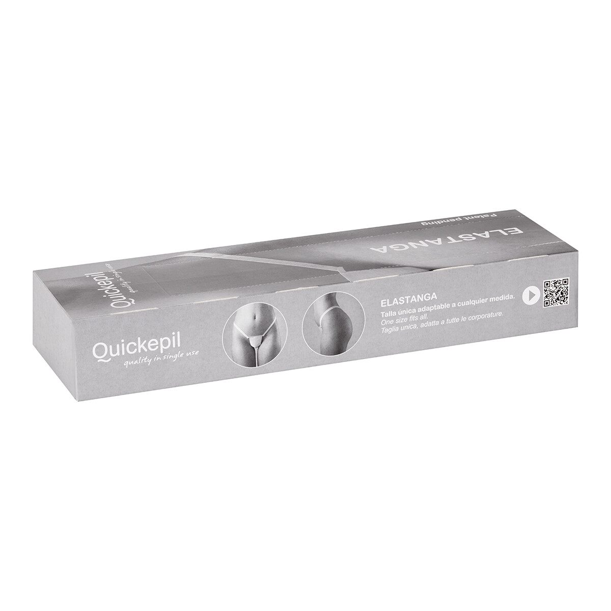 Engangs-g-strenge elastiske Quickepil hvide, 100 stk.