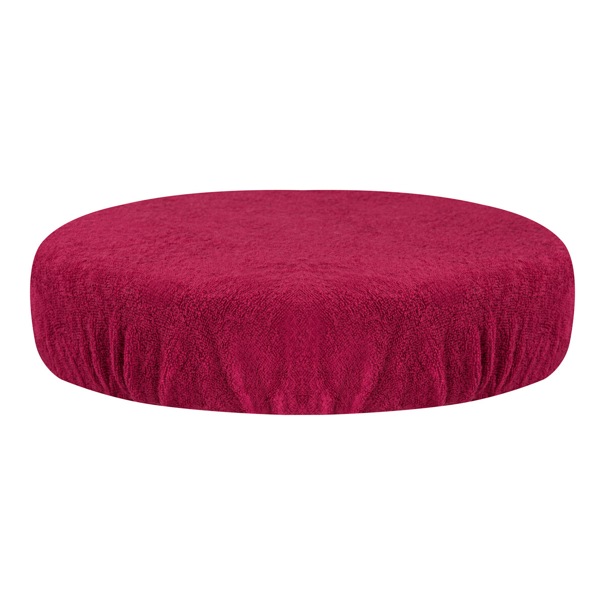 Frottébetræk til taburet med elastik fuchsia, til sæde 3035 cm