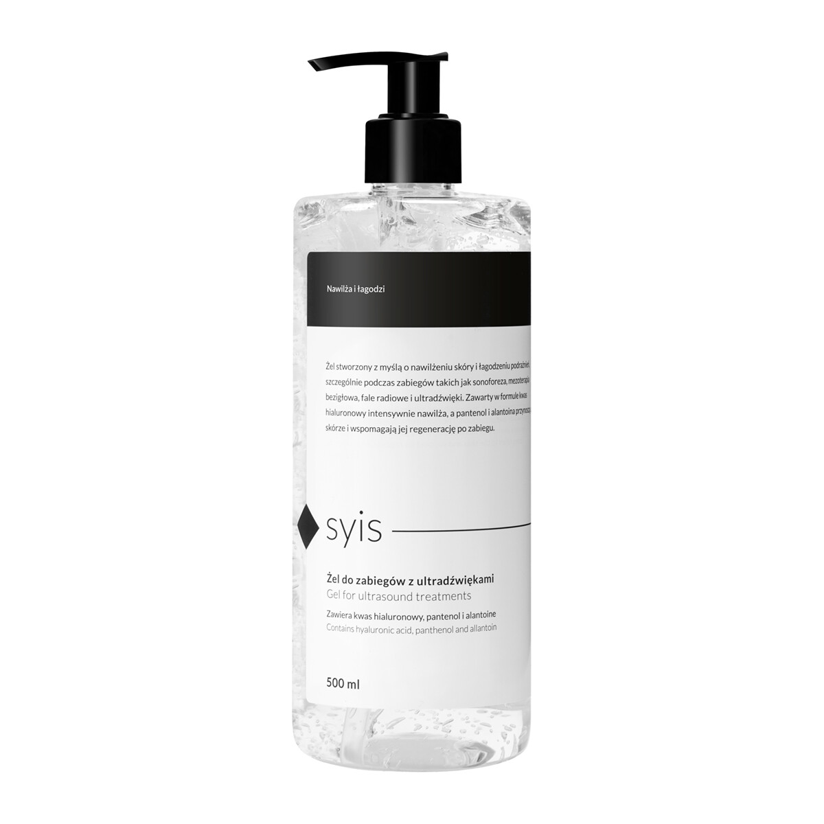 Syis Moisturising Gel for Ultrasound Treatments fugtgivende ultralydsgel med hyaluronsyre 500 ml