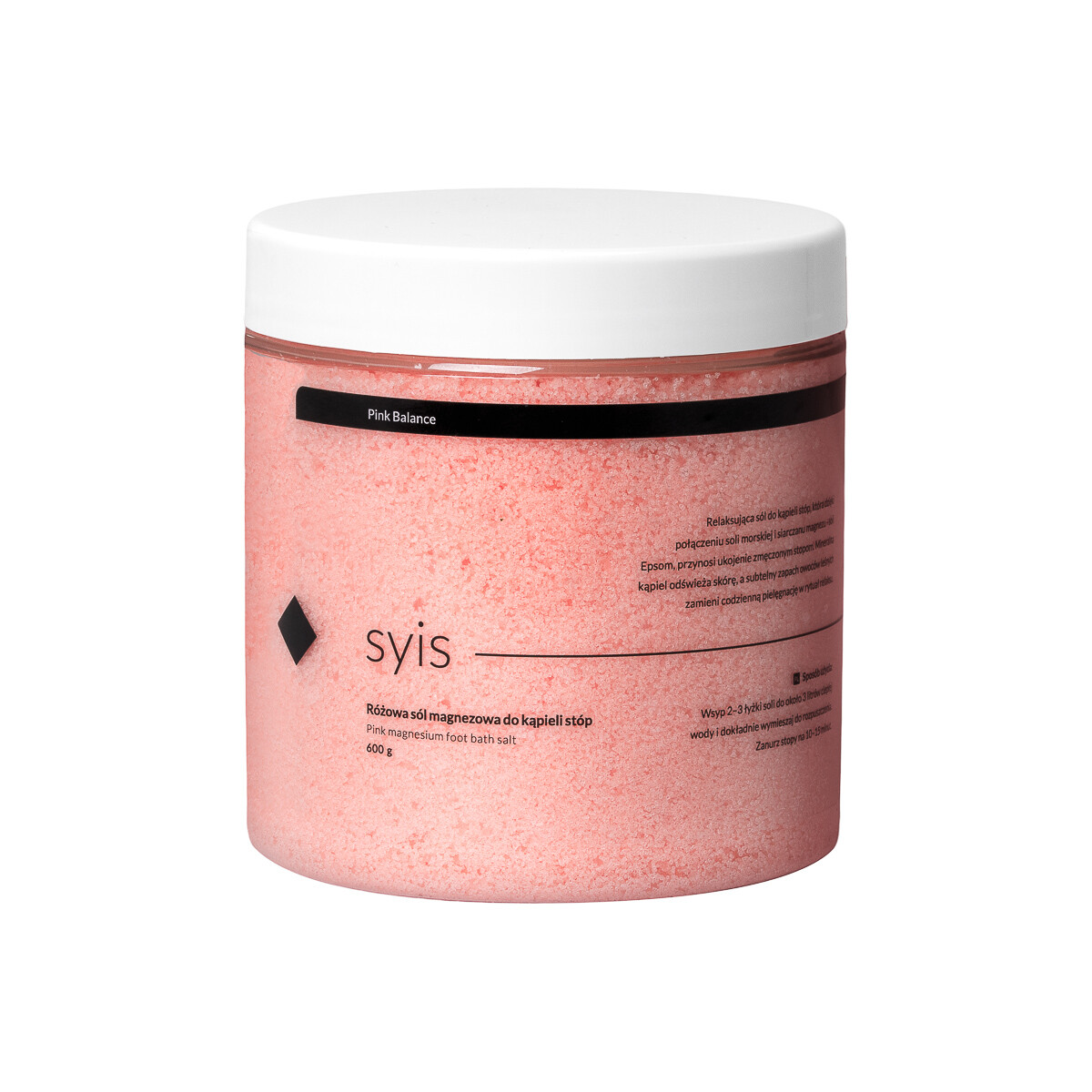 Activeshop Syis Pink balance - lyserød Epsomsalt med magnesium til fodbad 600 g
