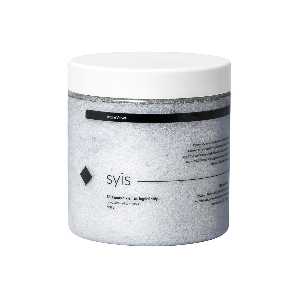 Syis Azure Velvet blødgørende fodbadesalt med urinstof 600 g