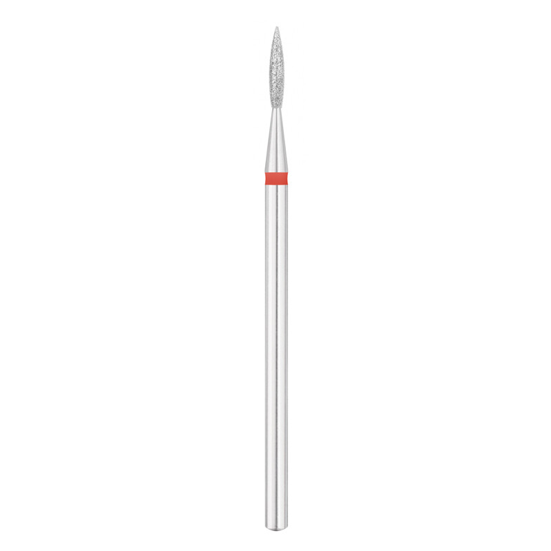 EXO PRO diamantfræser, flamme Ø1,6 mm bit til neglefræser, fin (rød)