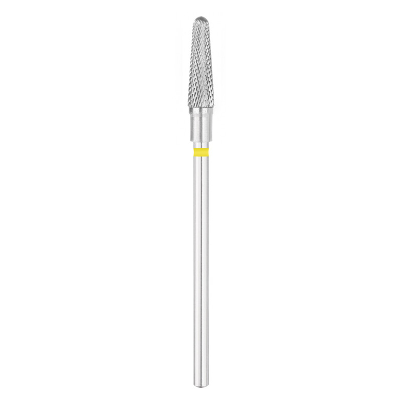 EXO Pro hårdmetalfræser, afrundet kegle Ø 4,0 mm, L 13,0 mm, fin krydsfortanding (gul)